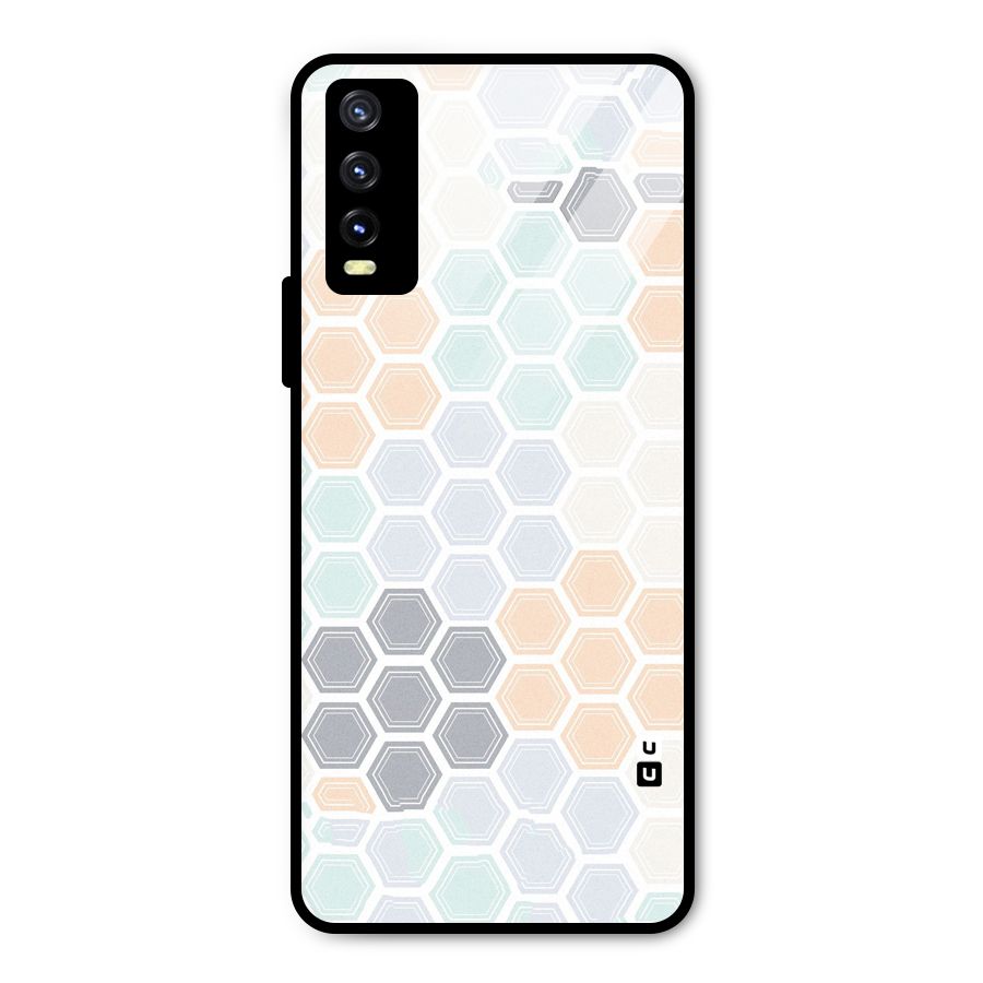 Light Hexagons Metal Back Case for Vivo Y20