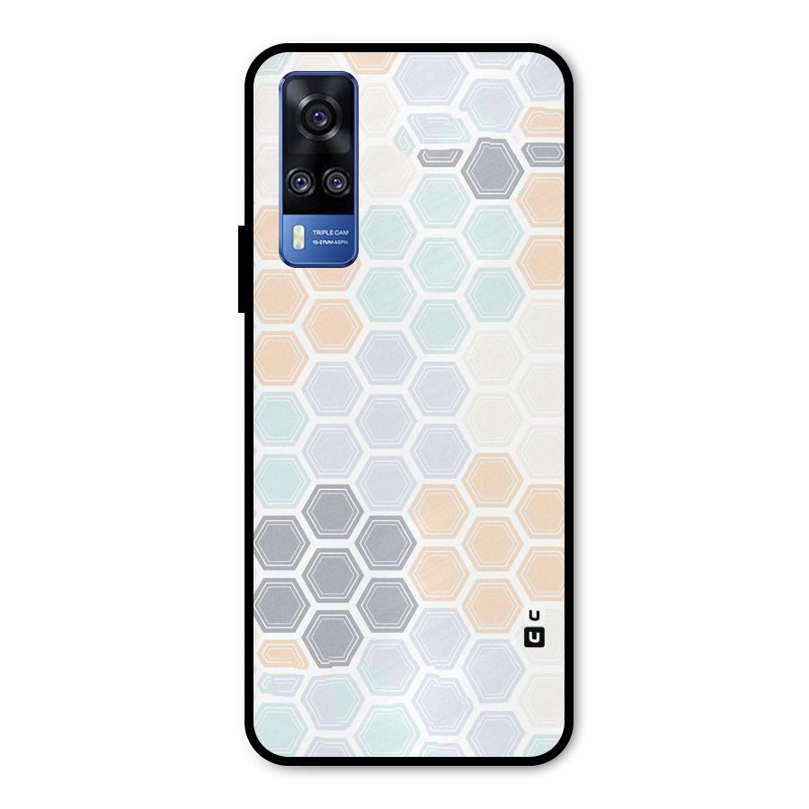 Light Hexagons Metal Back Case for Vivo Y31