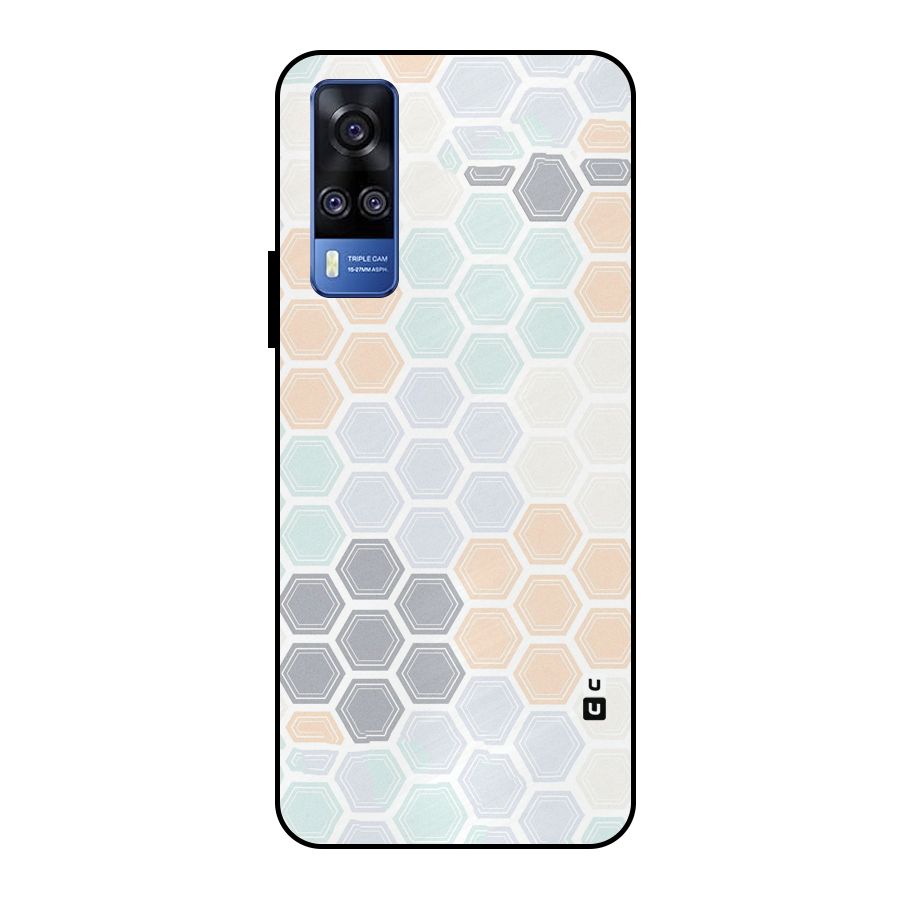 Light Hexagons Metal Back Case for Vivo Y51