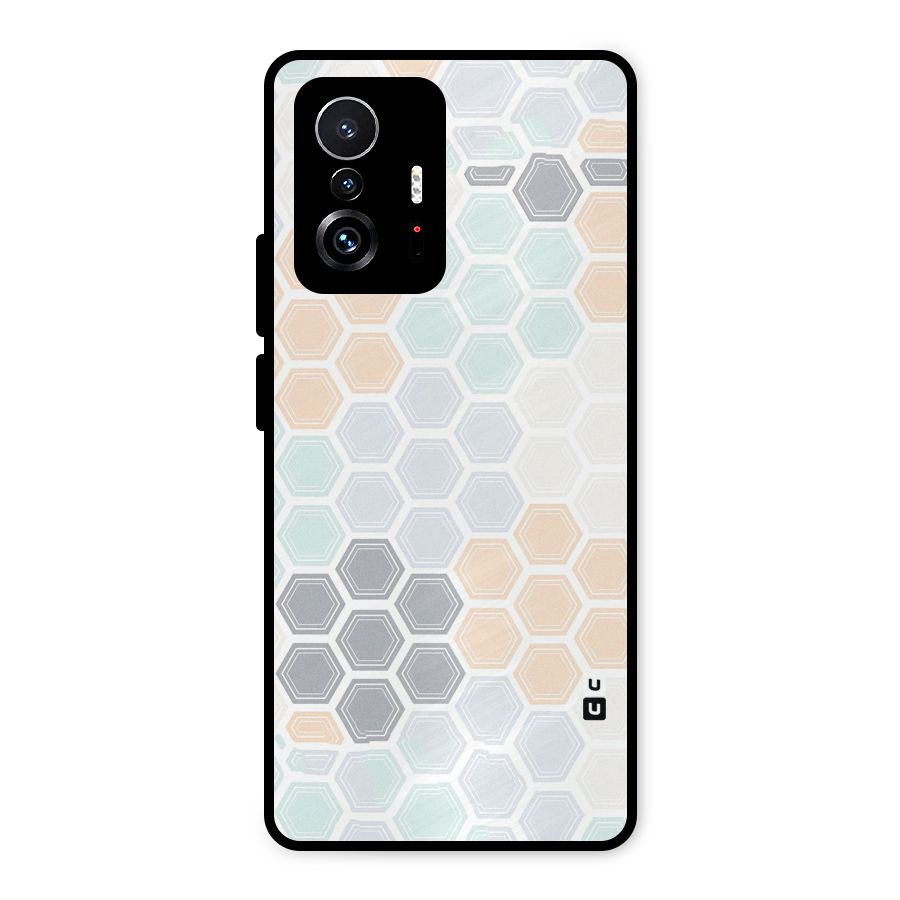 Light Hexagons Metal Back Case for Xiaomi 11T Pro