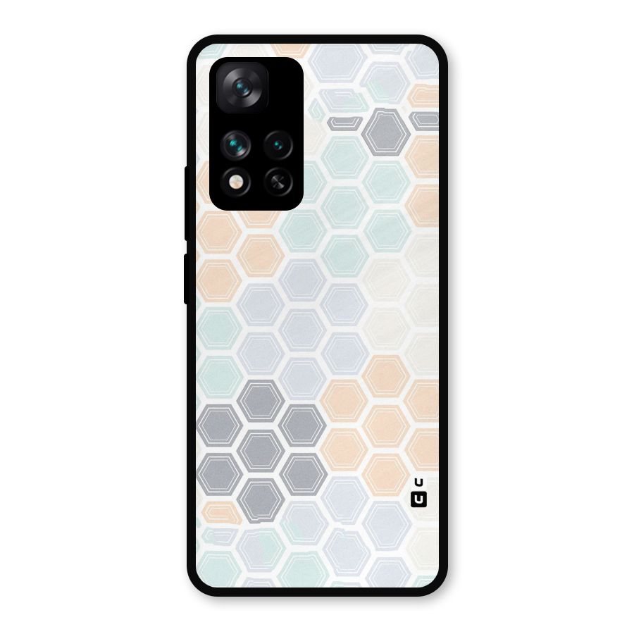 Light Hexagons Metal Back Case for Xiaomi 11i Hypercharge 5G