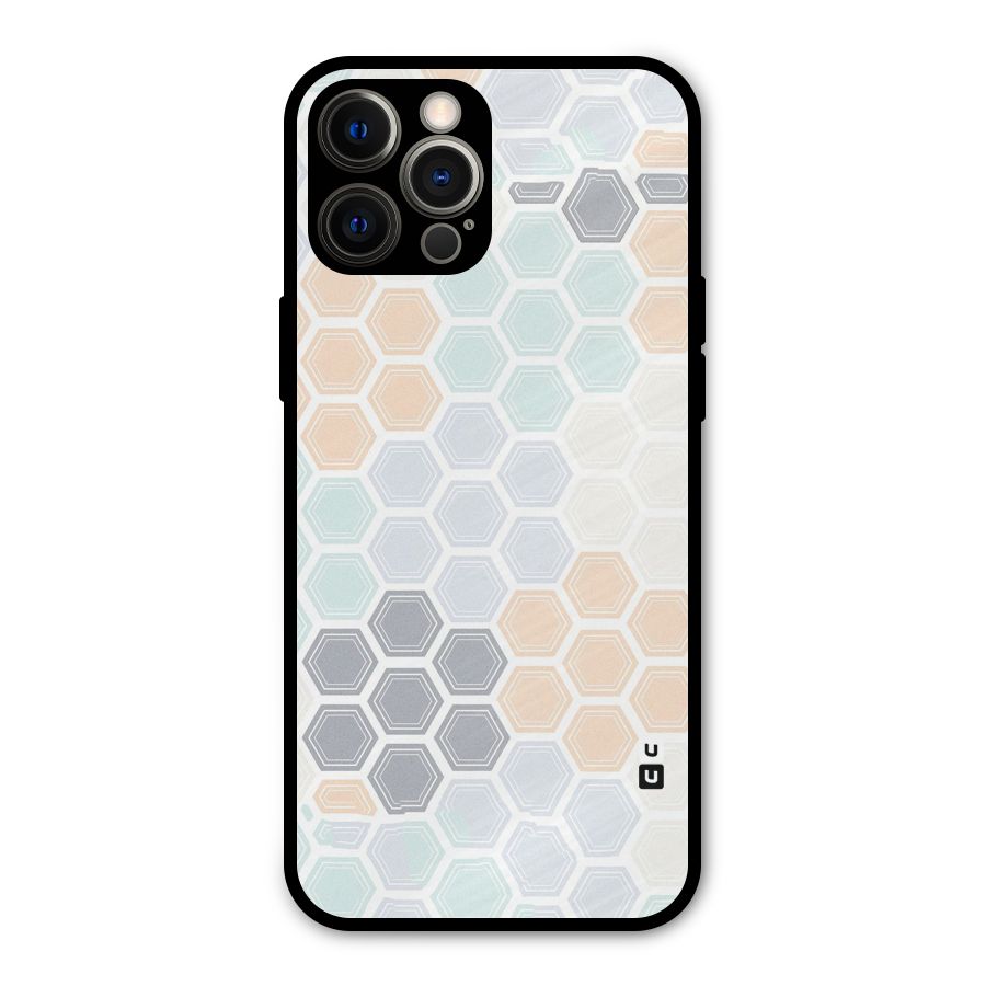 Light Hexagons Metal Back Case for iPhone 12 Pro Max