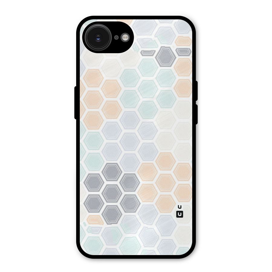 Light Hexagons Metal Back Case for iPhone 16e