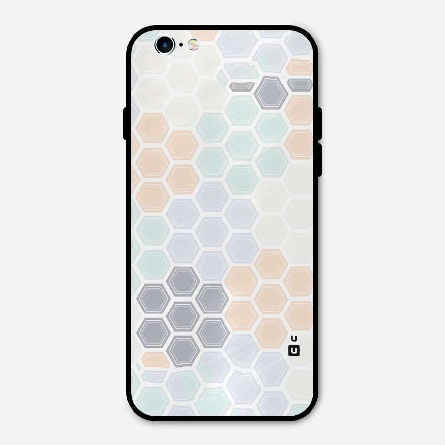 Light Hexagons Metal Back Case for iPhone 6 6s