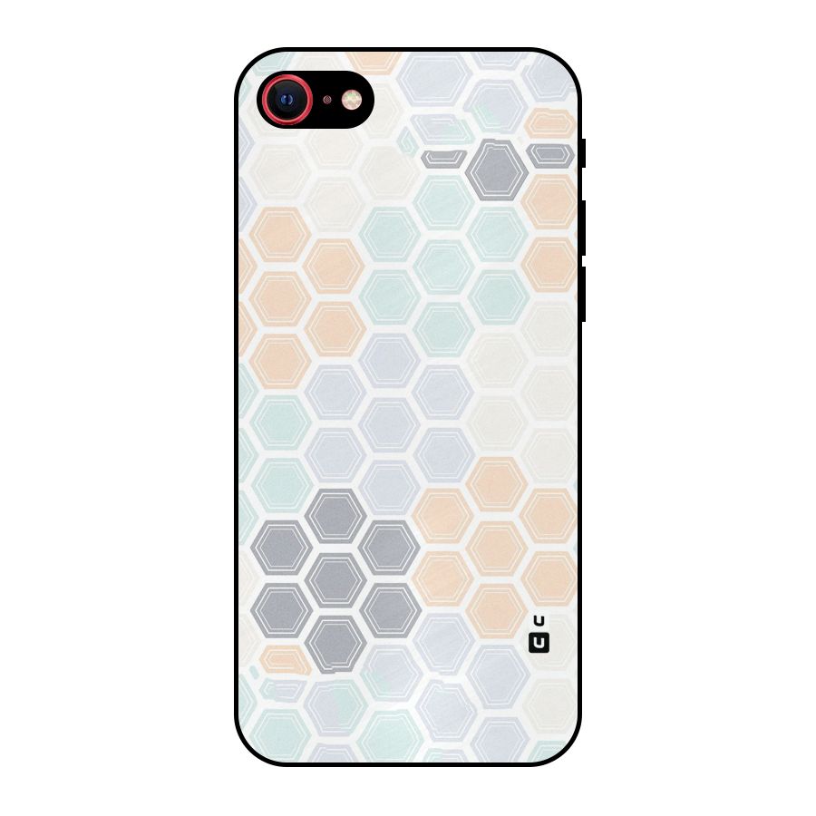 Light Hexagons Metal Back Case for iPhone 7