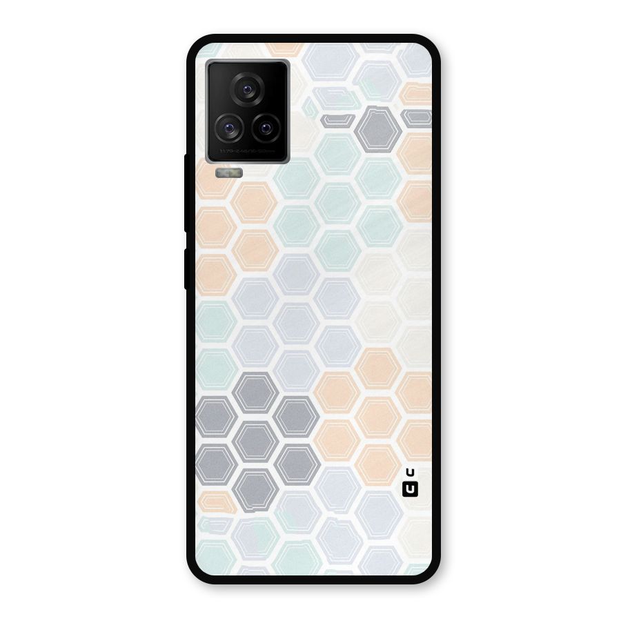 Light Hexagons Metal Back Case for iQOO 7 Legend 5G