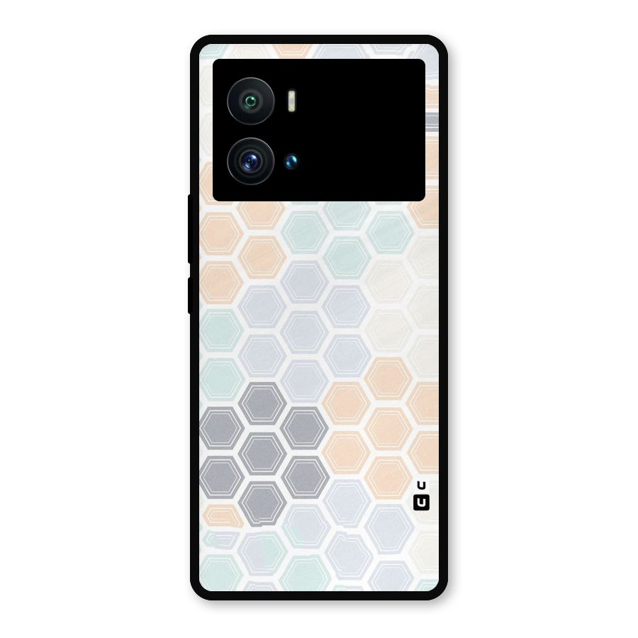 Light Hexagons Metal Back Case for iQOO 9 Pro