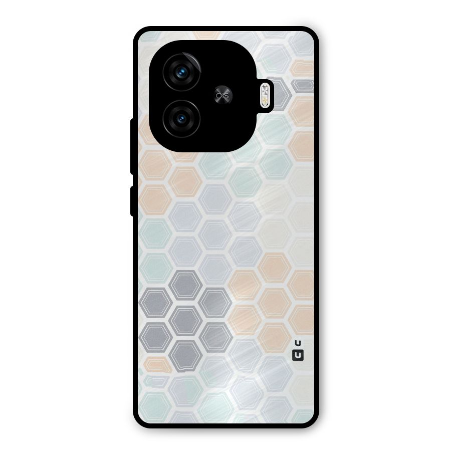 Light Hexagons Metal Back Case for iQOO Z9 Turbo