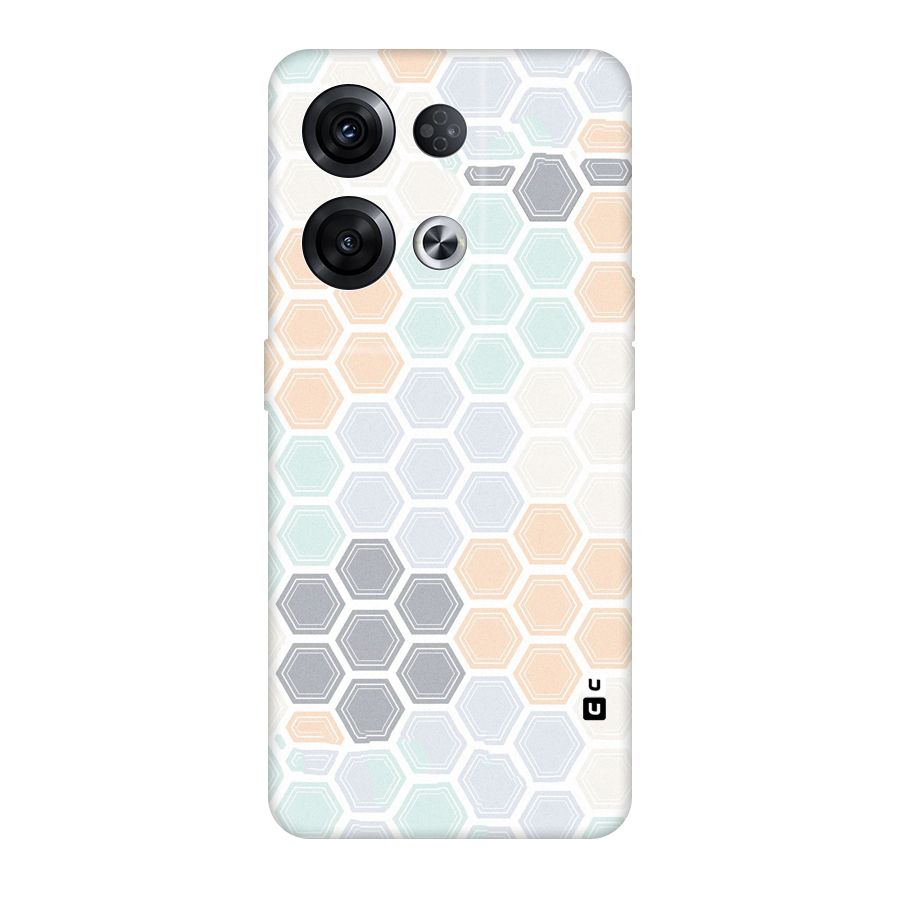 Light Hexagons Original Polycarbonate Back Case for Oppo Reno8 Pro 5G