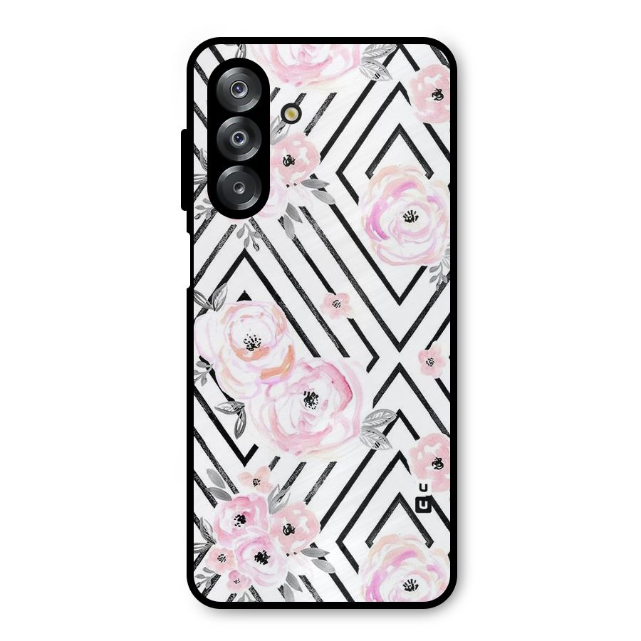 Light Pastel Flowers Design Metal Back Case for Galaxy A26