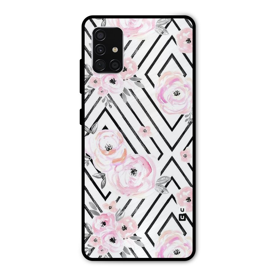 Light Pastel Flowers Design Metal Back Case for Galaxy A51