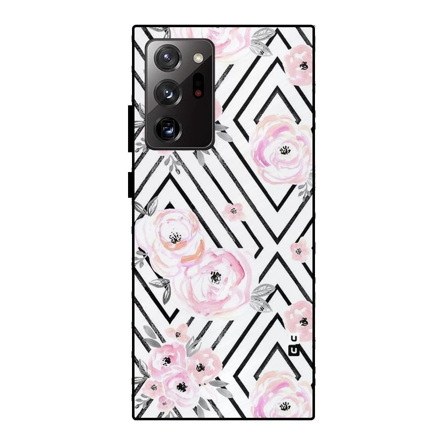 Light Pastel Flowers Design Metal Back Case for Galaxy Note 20 Ultra