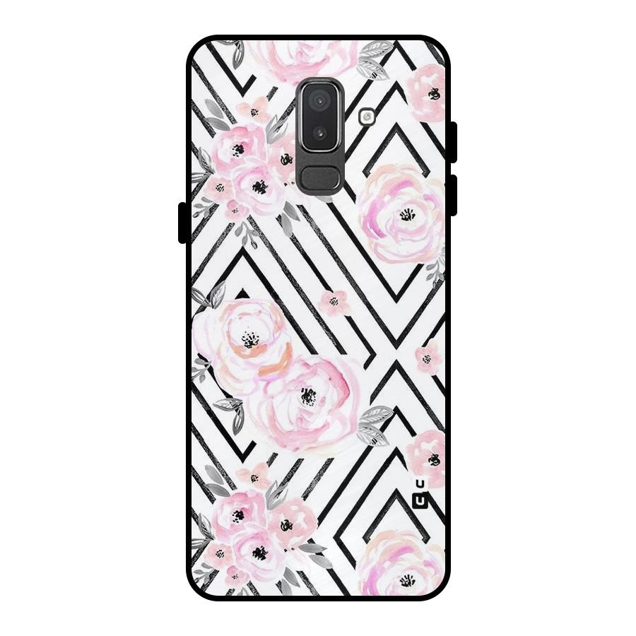 Light Pastel Flowers Design Metal Back Case for Galaxy On8 (2018)