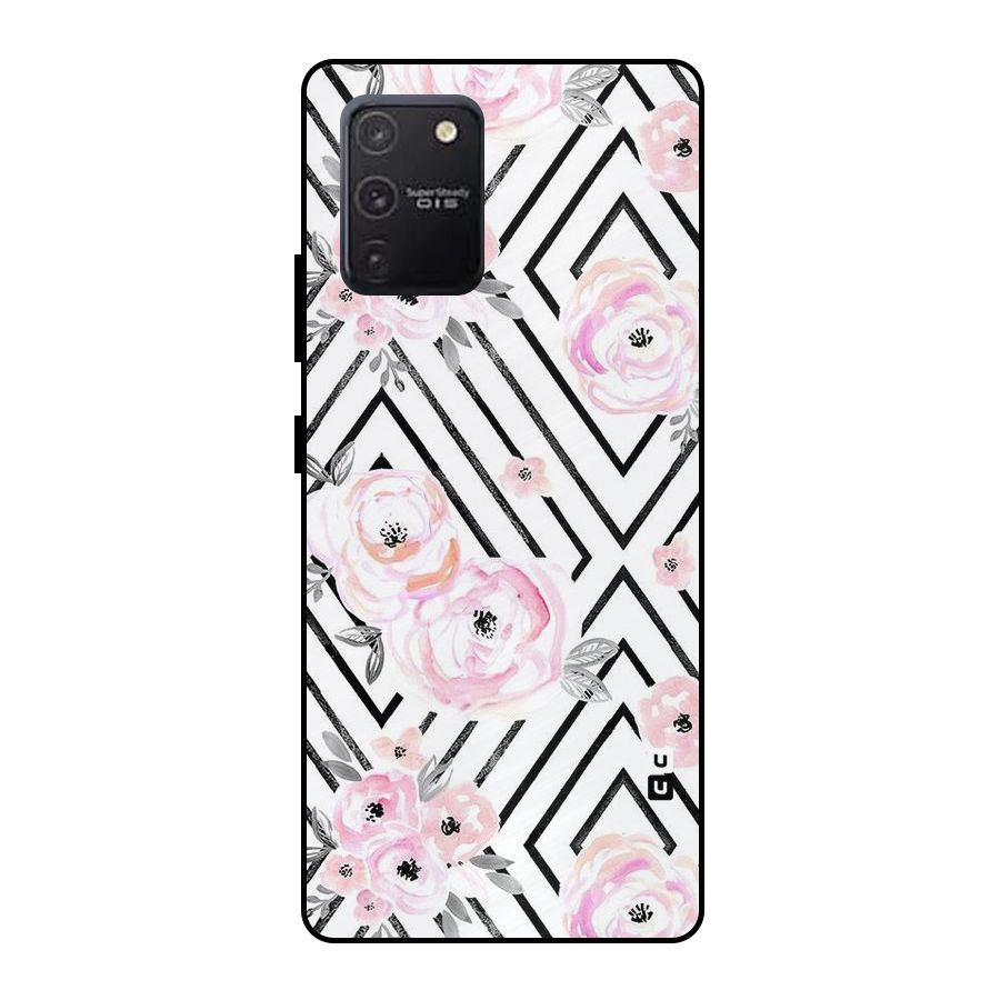Light Pastel Flowers Design Metal Back Case for Galaxy S10 Lite