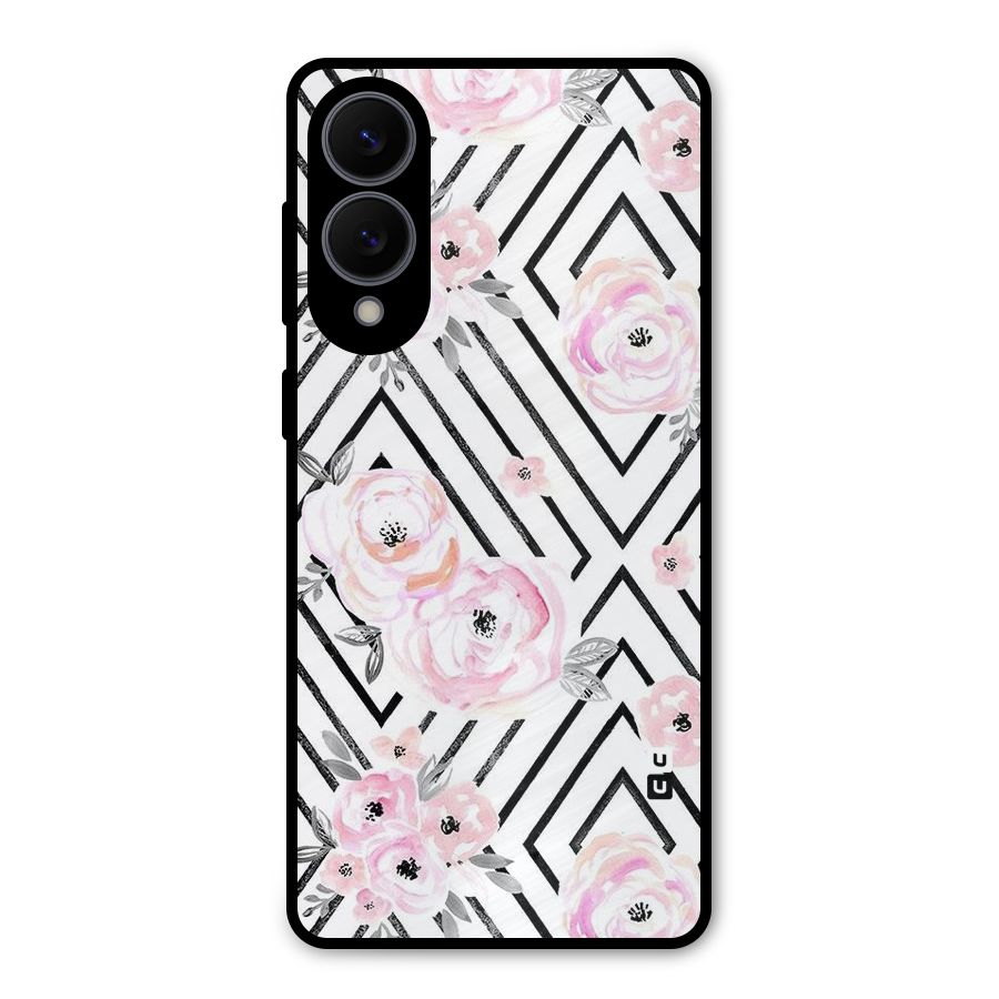 Light Pastel Flowers Design Metal Back Case for Galaxy S25 Edge