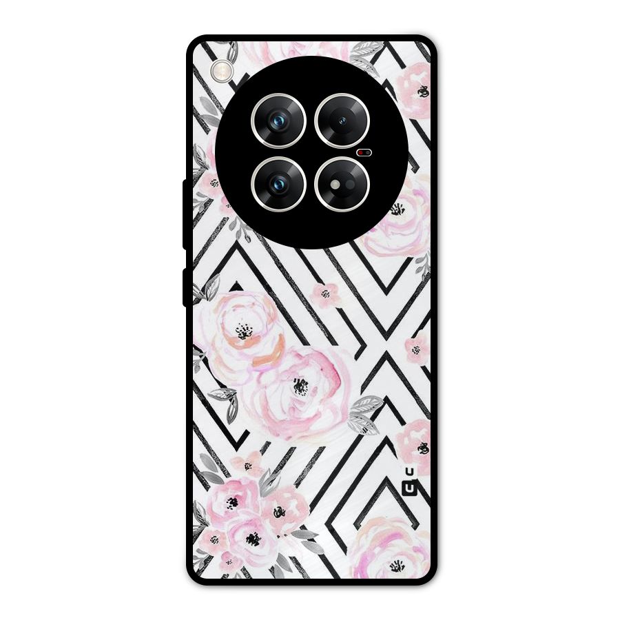 Light Pastel Flowers Design Metal Back Case for Infinix Zero 40 5G