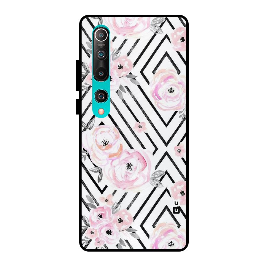 Light Pastel Flowers Design Metal Back Case for Mi 10