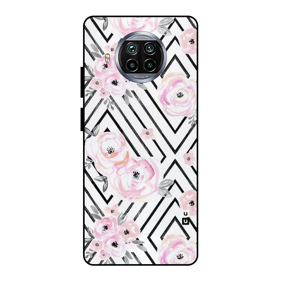 Light Pastel Flowers Design Metal Back Case for Mi 10i