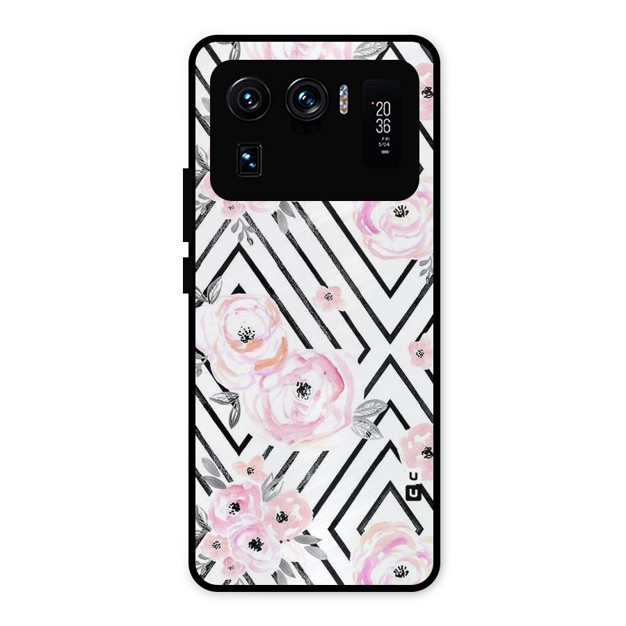 Light Pastel Flowers Design Metal Back Case for Mi 11 Ultra