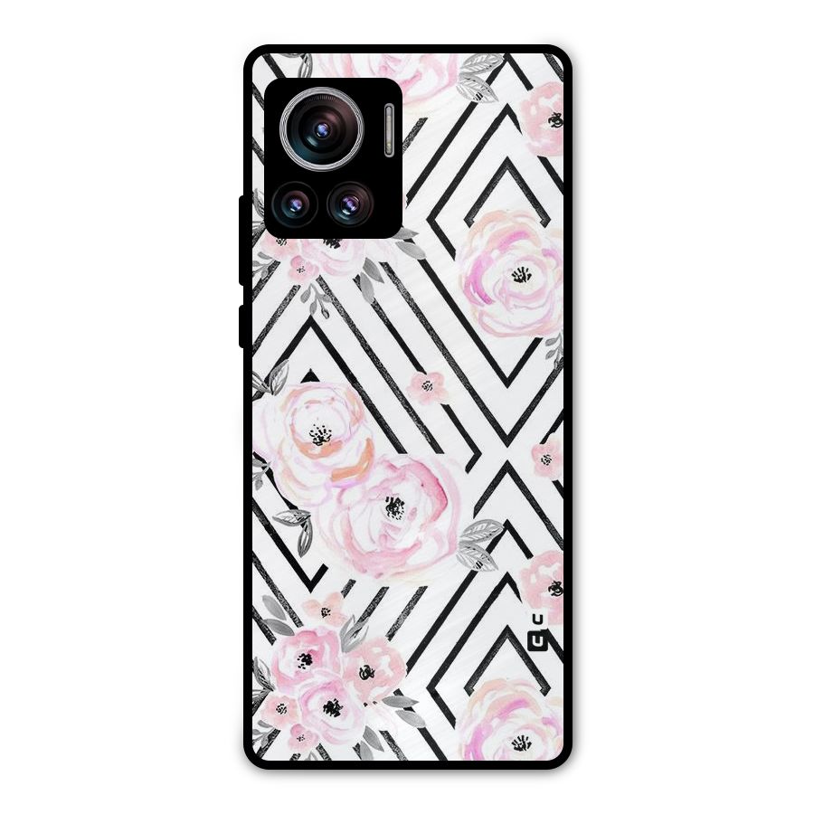 Light Pastel Flowers Design Metal Back Case for Motorola Edge 30 Ultra