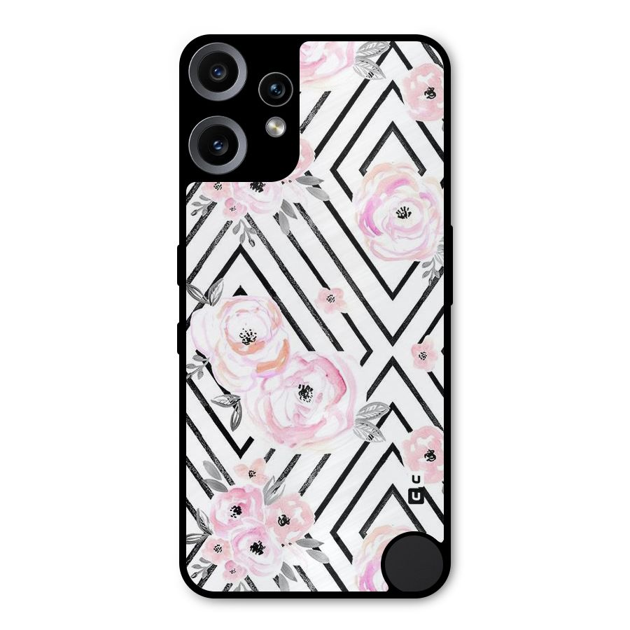 Light Pastel Flowers Design Metal Back Case for Nothing CMF Phone 2 Pro