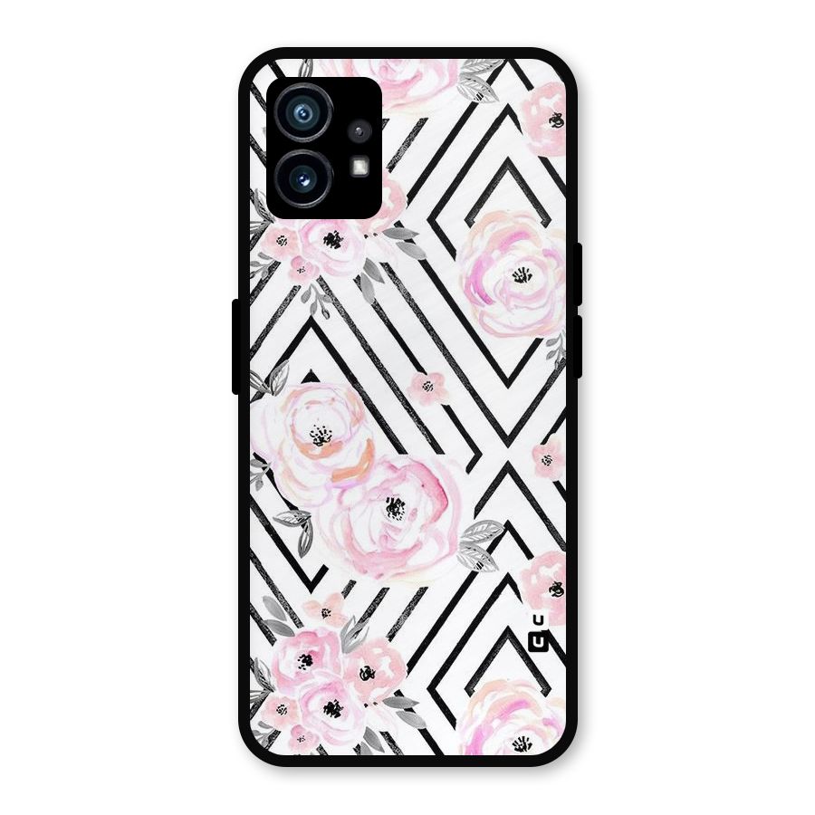Light Pastel Flowers Design Metal Back Case for Nothing Phone 1