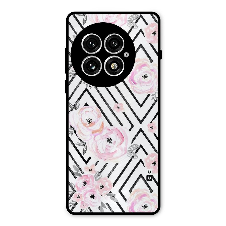 Light Pastel Flowers Design Metal Back Case for OnePlus 13
