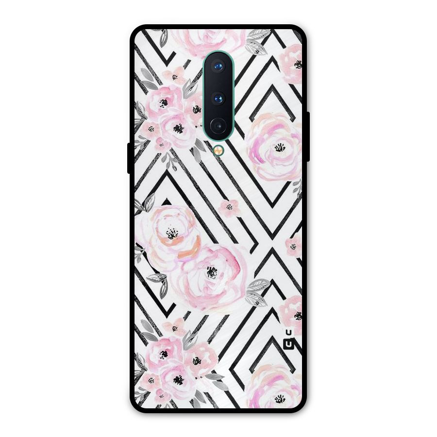 Light Pastel Flowers Design Metal Back Case for OnePlus 8