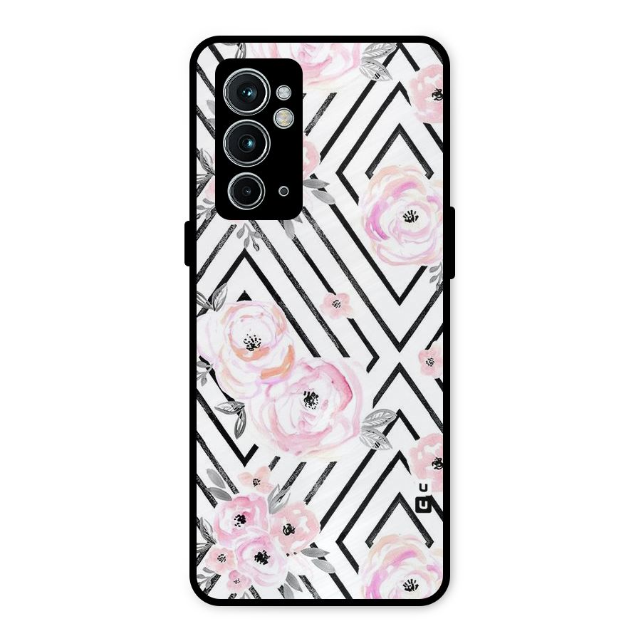 Light Pastel Flowers Design Metal Back Case for OnePlus 9RT 5G