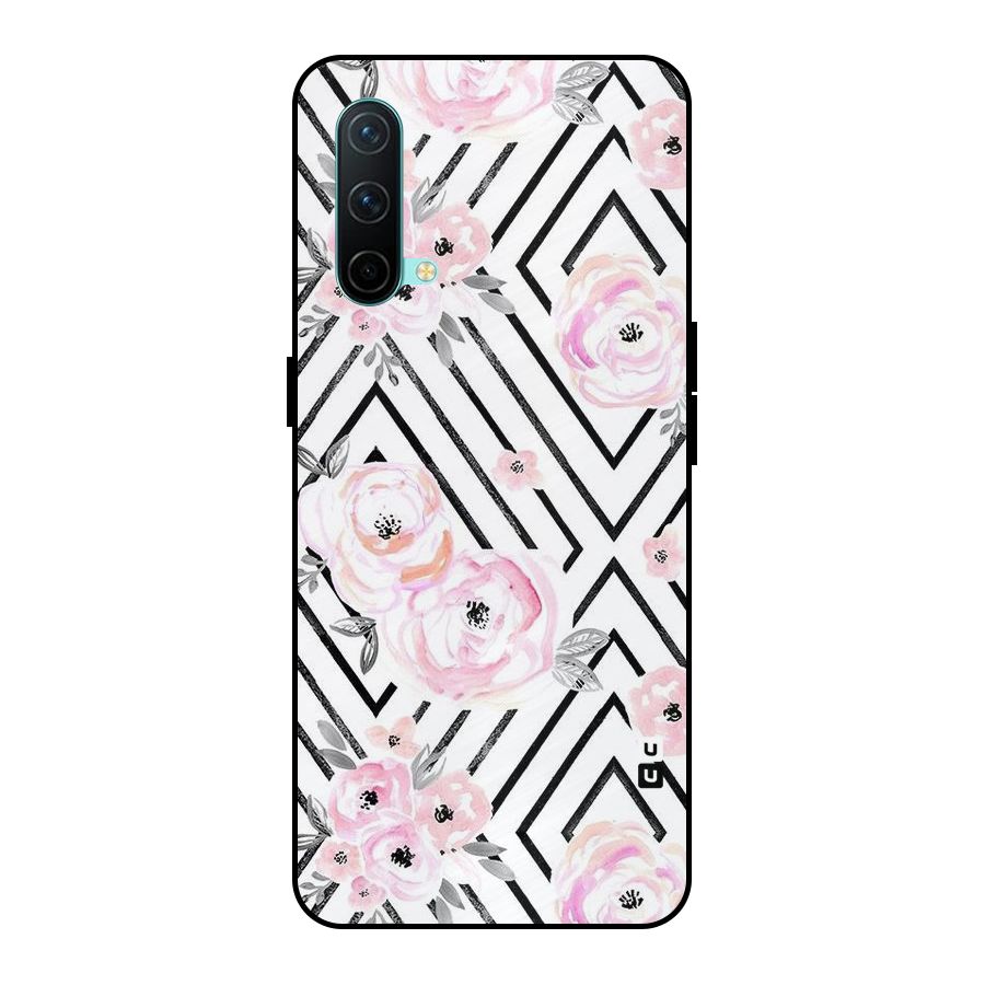 Light Pastel Flowers Design Metal Back Case for OnePlus Nord CE 5G