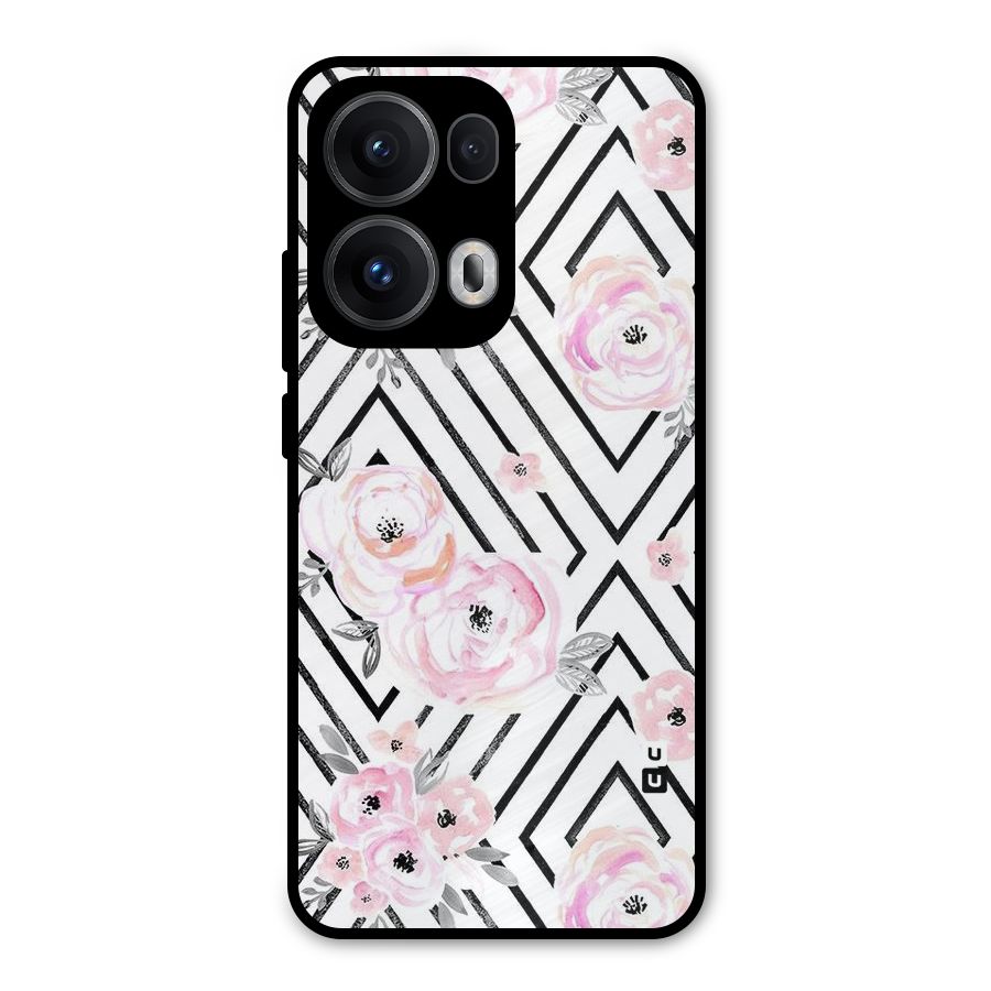 Light Pastel Flowers Design Metal Back Case for Oppo Reno13 Pro