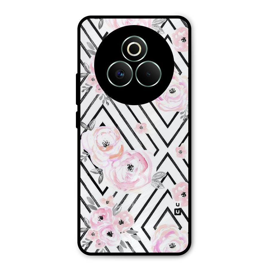Light Pastel Flowers Design Metal Back Case for Realme P3 Pro