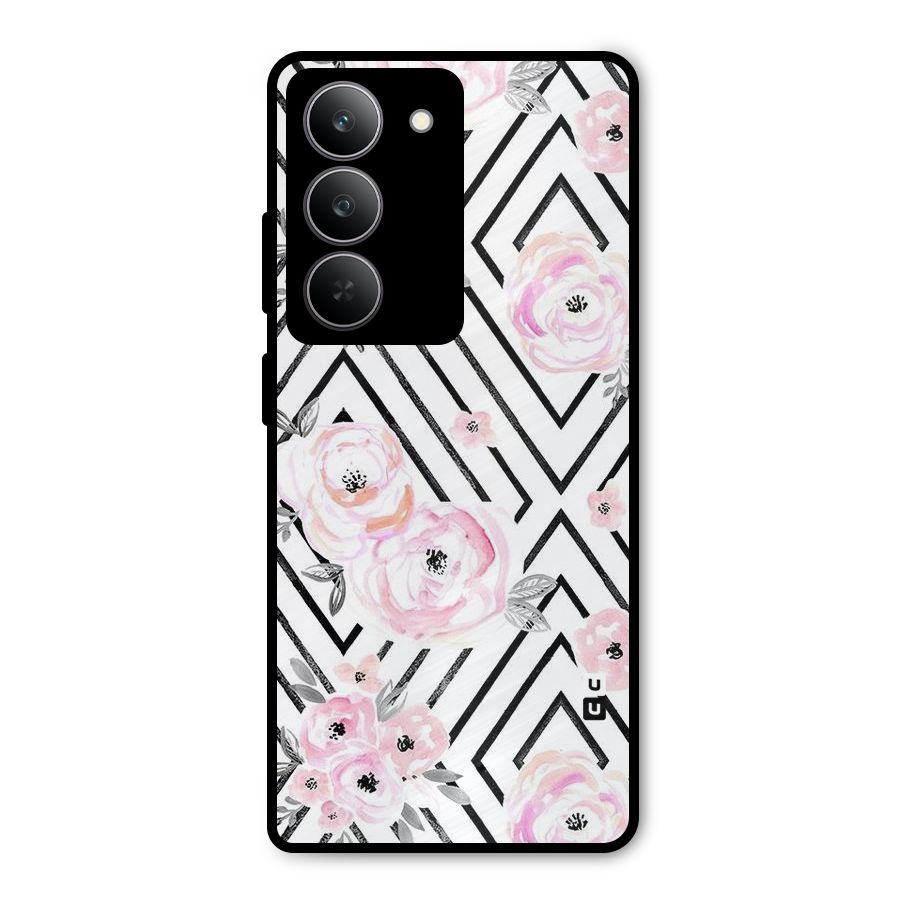 Light Pastel Flowers Design Metal Back Case for Realme P3x