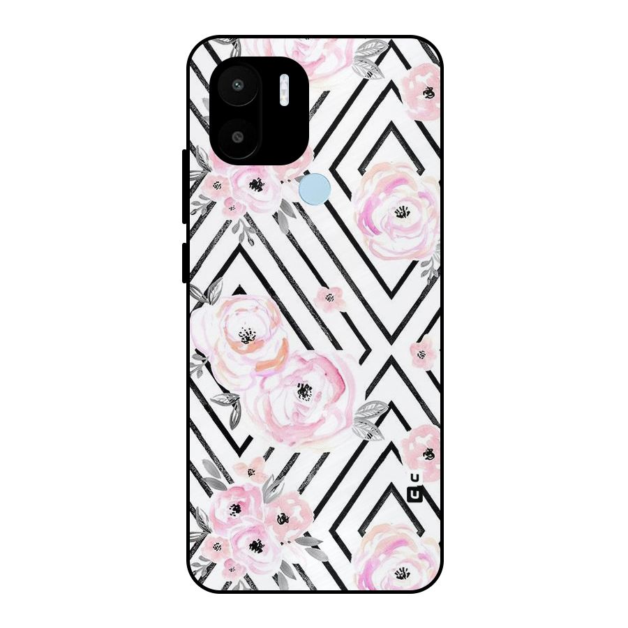 Light Pastel Flowers Design Metal Back Case for Redmi A1+