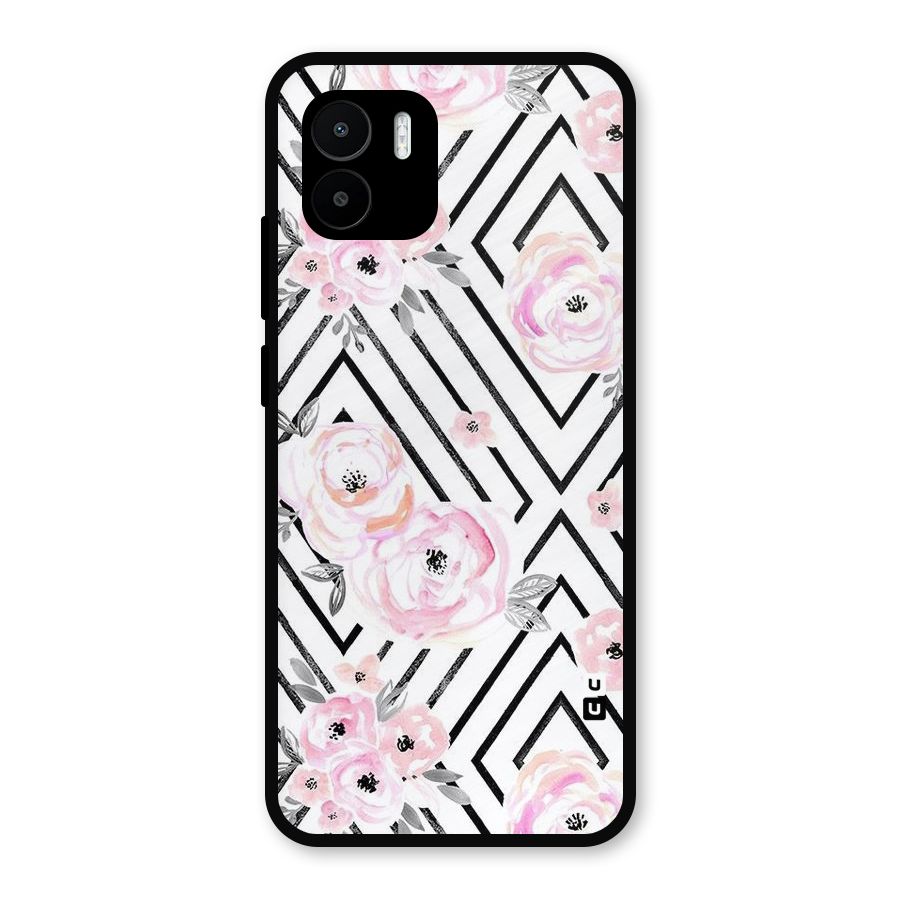 Light Pastel Flowers Design Metal Back Case for Redmi A2