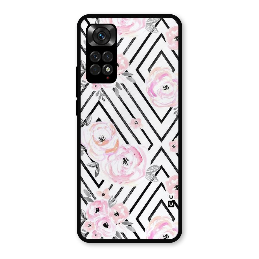 Light Pastel Flowers Design Metal Back Case for Redmi Note 11s