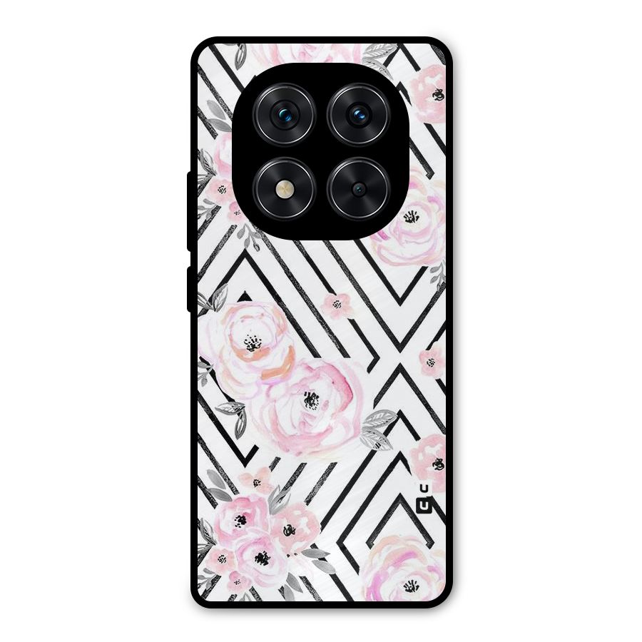 Light Pastel Flowers Design Metal Back Case for Redmi Note 14 Pro 5G