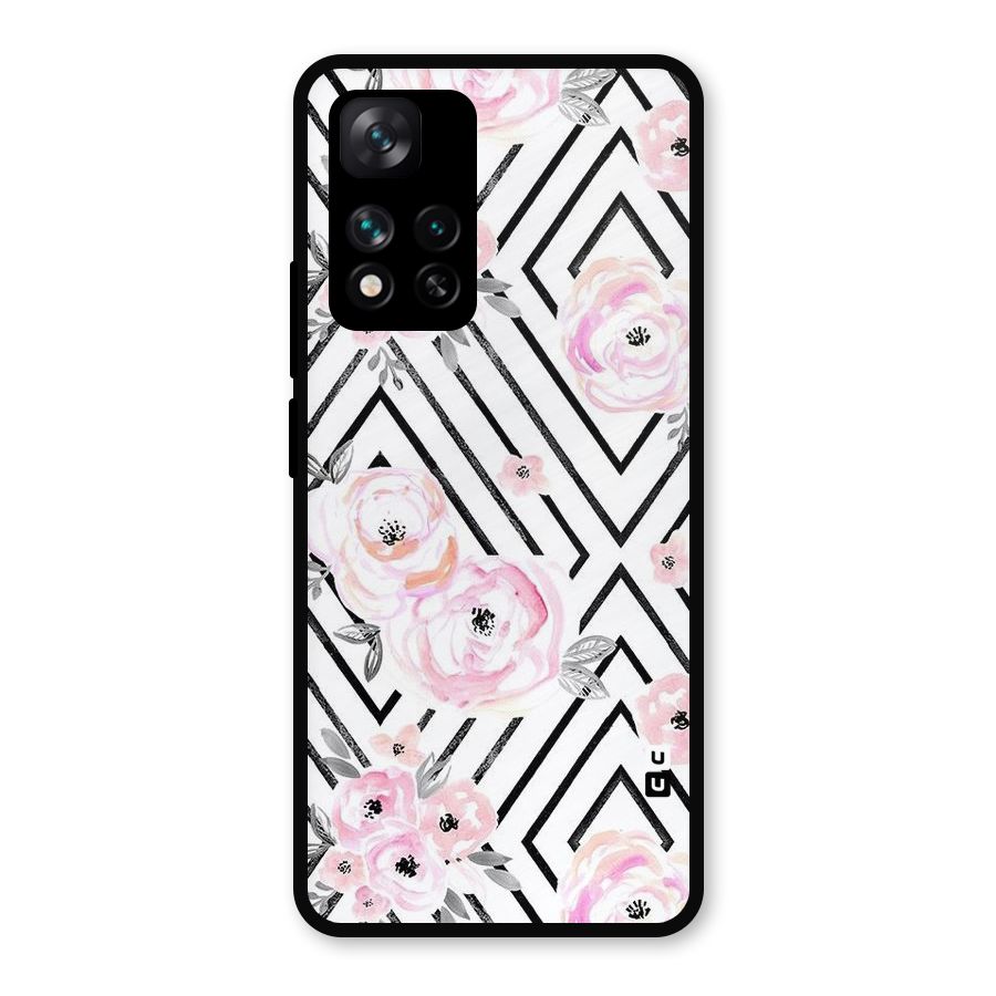 Light Pastel Flowers Design Metal Back Case for Xiaomi 11i Hypercharge 5G