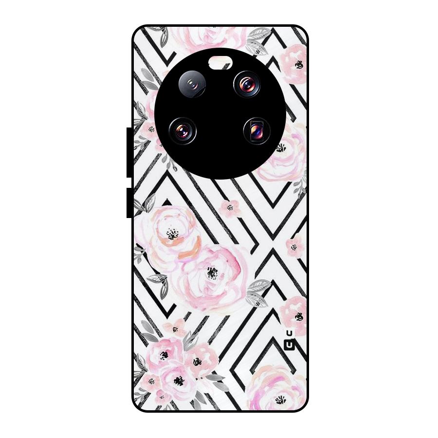 Light Pastel Flowers Design Metal Back Case for Xiaomi 13 Ultra