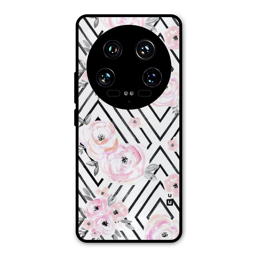 Light Pastel Flowers Design Metal Back Case for Xiaomi 14 Ultra
