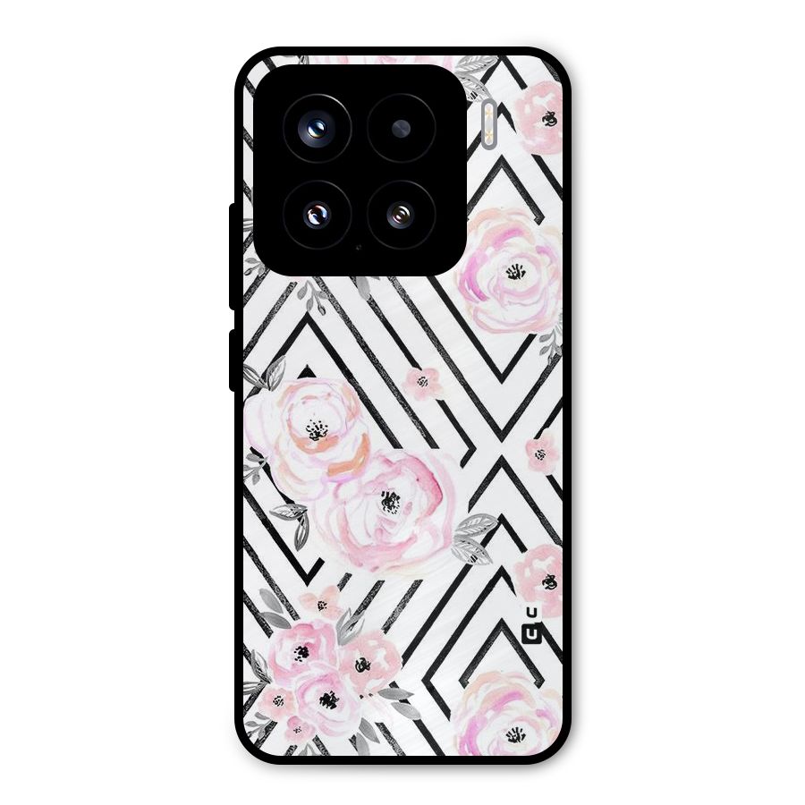 Light Pastel Flowers Design Metal Back Case for Xiaomi 15