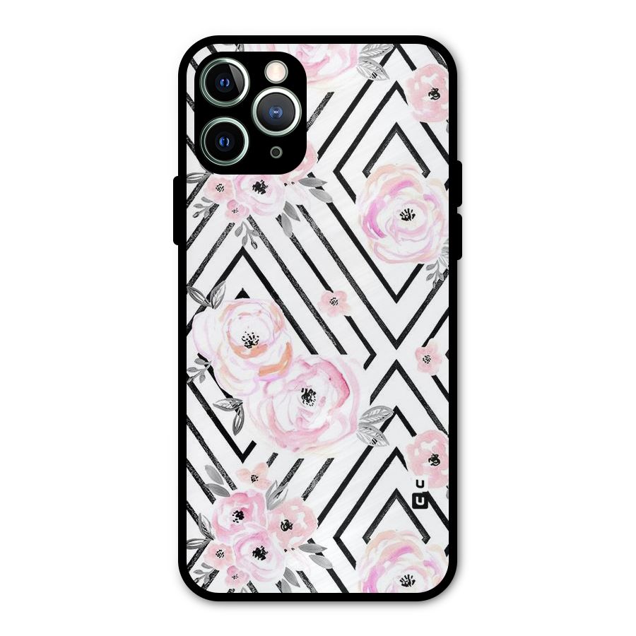 Light Pastel Flowers Design Metal Back Case for iPhone 11 Pro Max