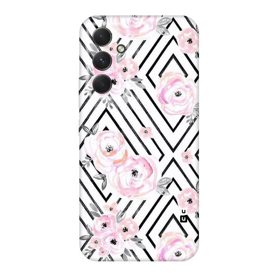 Light Pastel Flowers Design Original Polycarbonate Back Case for Galaxy A54
