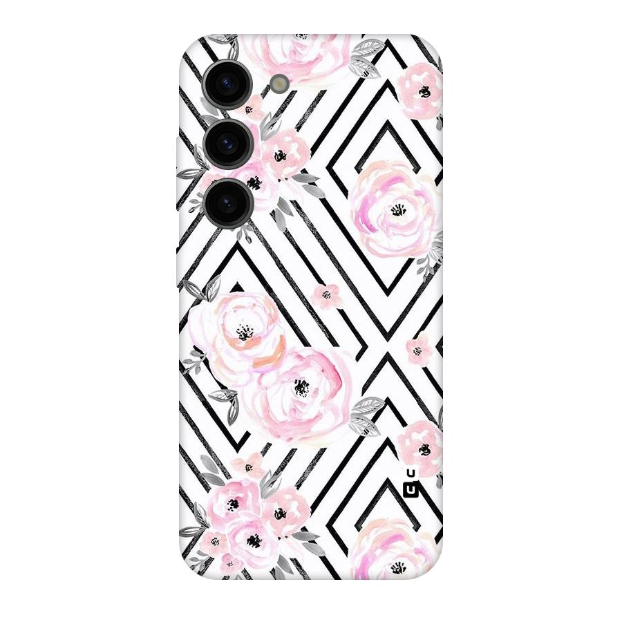 Light Pastel Flowers Design Original Polycarbonate Back Case for Galaxy S23