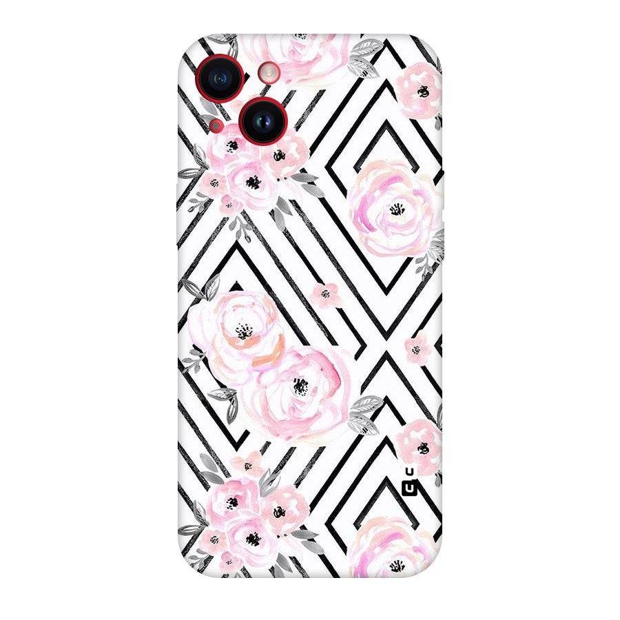 Light Pastel Flowers Design Original Polycarbonate Back Case for iPhone 14 Plus