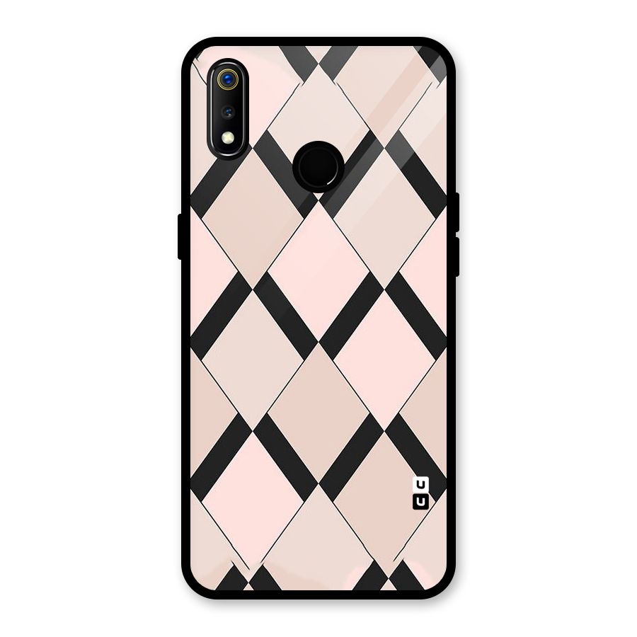 Light Pink Glass Back Case for Realme 3i