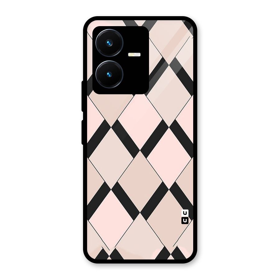 Light Pink Glass Back Case for Vivo Y22s