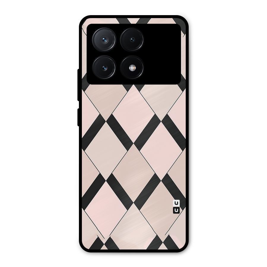 Light Pink Metal Back Case for Poco X6 Pro