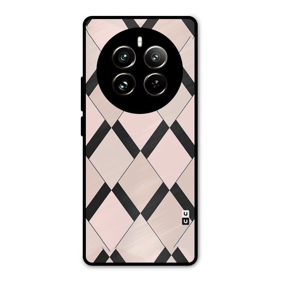 Light Pink Metal Back Case for Realme 12 Pro