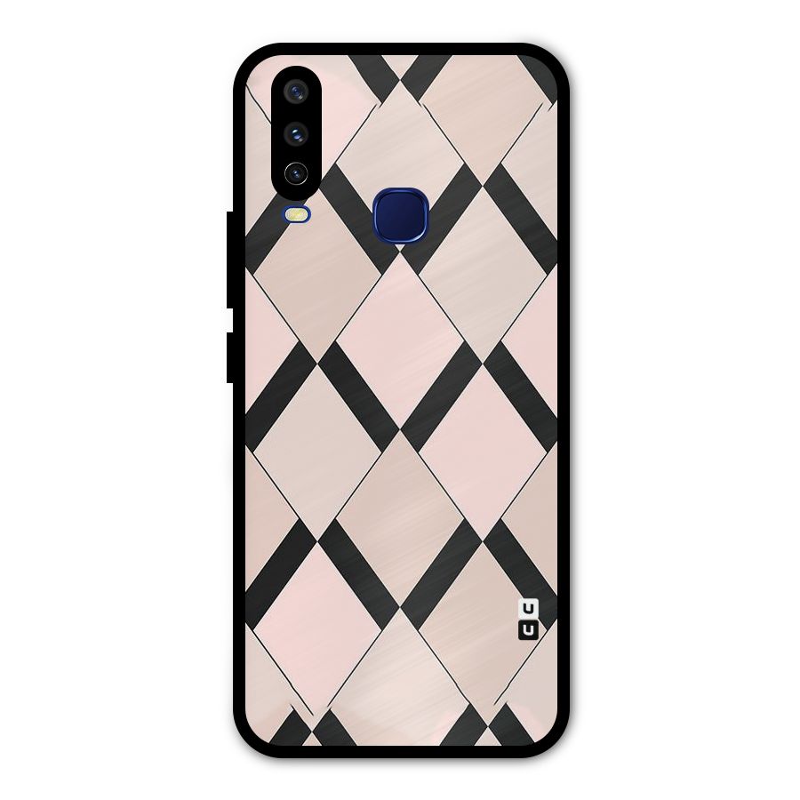 Light Pink Metal Back Case for Vivo Y15